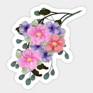 Floral Branches | Watercolor Flowers by Cherie(c)2021 Sticker